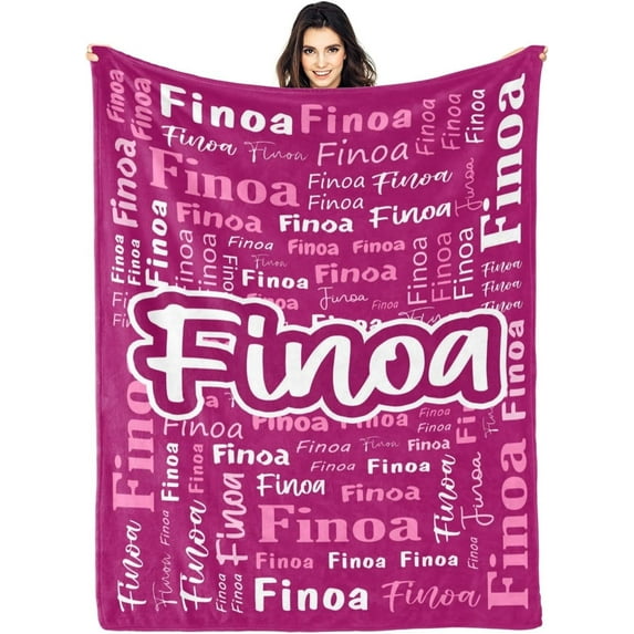 Custom Blanket with Name Personalized Blankets for Kids Adult Boys Girls Flannel Monogrammed Customized Blankets Throw (30''''x40'''')