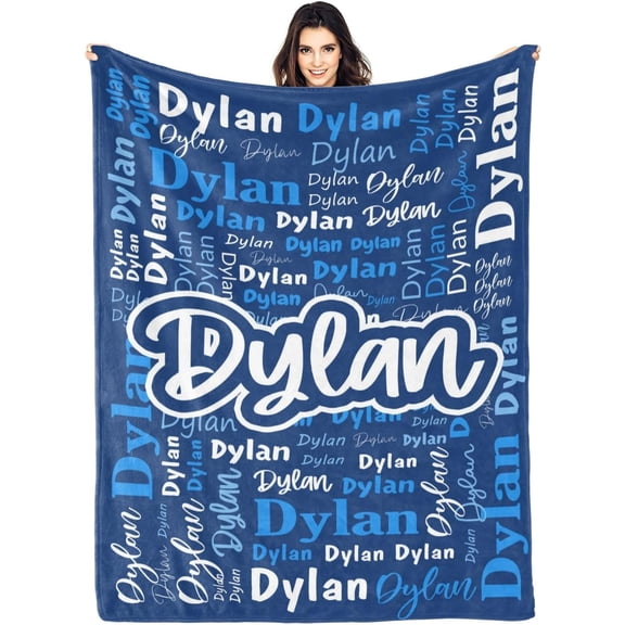 Custom Blanket with Name Personalized Blankets for Kids Adult Boys Girls Flannel Monogrammed Customized Blankets Throw (30''''x40'''')