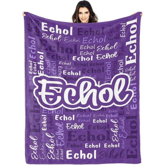 Custom Blanket with Name Personalized Blankets for Kids Adult Boys Girls Flannel Monogrammed Customized Blankets Throw (30''''x40'''')
