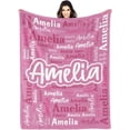 thumbnail image 1 of Custom Blanket with Name Personalized Blankets for Kids Adult Boys Girls Flannel Monogrammed Customized Blankets Throw (40''''x50''''), 1 of 6