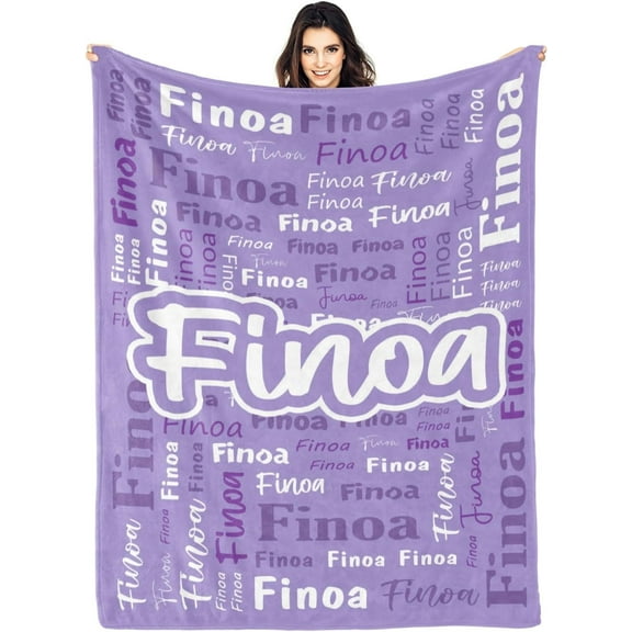 Custom Blanket with Name Personalized Blankets for Kids Adult Boys Girls Flannel Monogrammed Customized Blankets Throw (40''''x50'''')