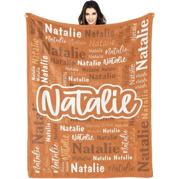 Custom Blanket with Name Personalized Blankets for Kids Adult Boys Girls Flannel Monogrammed Customized Blankets Throw (40''''x50'''')