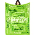 thumbnail image 1 of Custom Blanket with Name Personalized Blankets for Kids Adult Boys Girls Flannel Monogrammed Customized Blankets Throw (60''''x80''''), 1 of 1