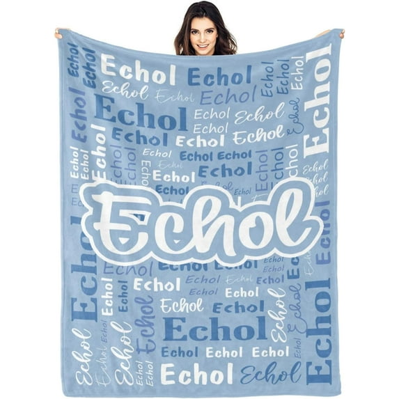 Custom Blanket with Name Personalized Blankets for Kids Adult Boys Girls Flannel Monogrammed Customized Blankets Throw (60''''x80'''')