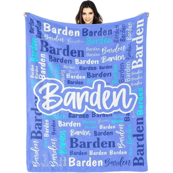 Custom Blanket with Name Personalized Blankets for Kids Adult Boys Girls Flannel Monogrammed Customized Blankets Throw (60''''x80'''')