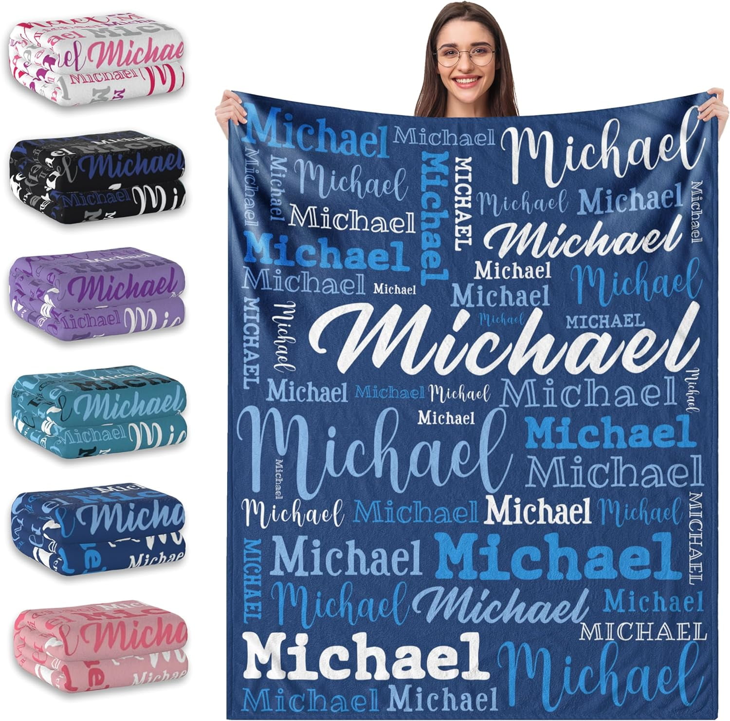 Custom blankets with names sale