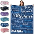 thumbnail image 1 of Custom Blanket with Name, Personalized Name Blanket for Baby Kids Adult, Customized Flannel Throw Blanket Gift for Christmas Birthday Valentines…, 1 of 6