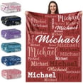 thumbnail image 1 of Custom Blanket with Name, Personalized Name Blanket for Baby Kids Adult, Customized Flannel Throw Blanket Gift for Christmas Birthday Valentines…, 1 of 6