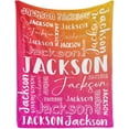 thumbnail image 1 of Custom Blanket with Name for Adults Kids Personalized Blanket and Throw Customized Flannel Name Blanket Personalized (Style-2, 30x40), 1 of 6