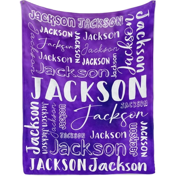 Custom Blanket with Name for Adults Kids Personalized Blanket and Throw Customized Flannel Name Blanket Personalized (Style-2, 30x40)
