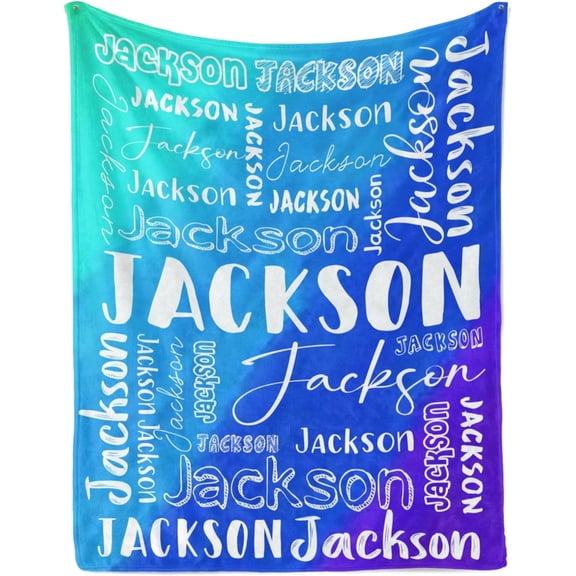Custom Blanket with Name for Adults Kids Personalized Blanket and Throw Customized Flannel Name Blanket Personalized (Style-2, 30x40)