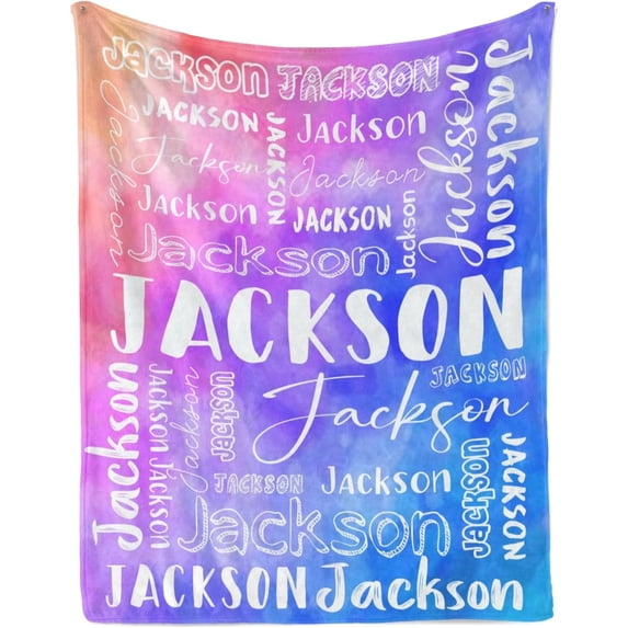 Custom Blanket with Name for Adults Kids Personalized Blanket and Throw Customized Flannel Name Blanket Personalized (Style-2, 30x40)