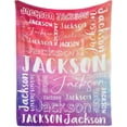 thumbnail image 1 of Custom Blanket with Name for Adults Kids Personalized Blanket and Throw Customized Flannel Name Blanket Personalized (Style-2, 30x40), 1 of 6