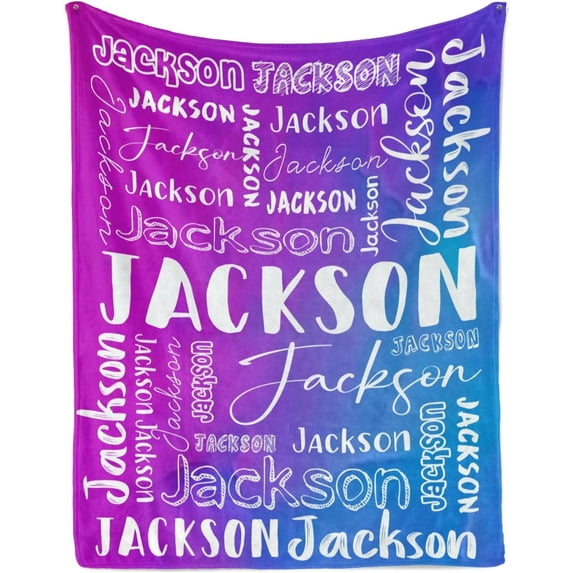 Custom Blanket with Name for Adults Kids Personalized Blanket and Throw Customized Flannel Name Blanket Personalized (Style-2, 30x40)