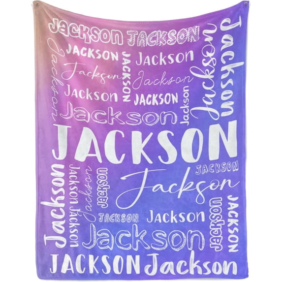 Custom Blanket with Name for Adults Kids Personalized Blanket and Throw Customized Flannel Name Blanket Personalized (Style-2, 30x40)