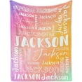 thumbnail image 1 of Custom Blanket with Name for Adults Kids Personalized Blanket and Throw Customized Flannel Name Blanket Personalized (Style-2, 30x40), 1 of 6