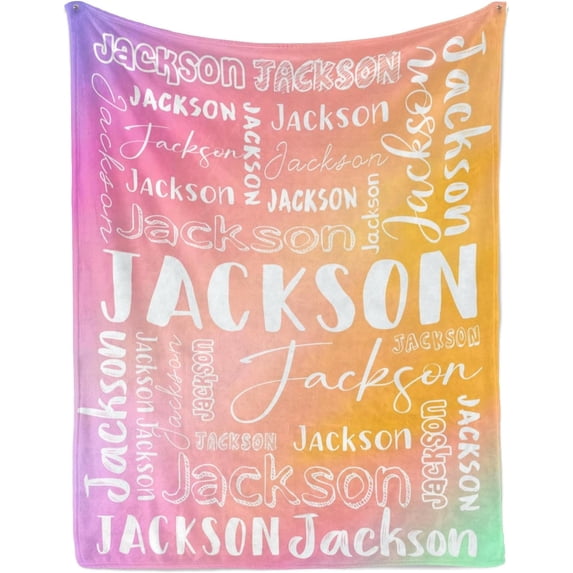 Custom Blanket with Name for Adults Kids Personalized Blanket and Throw Customized Flannel Name Blanket Personalized (Style-2, 30x40)
