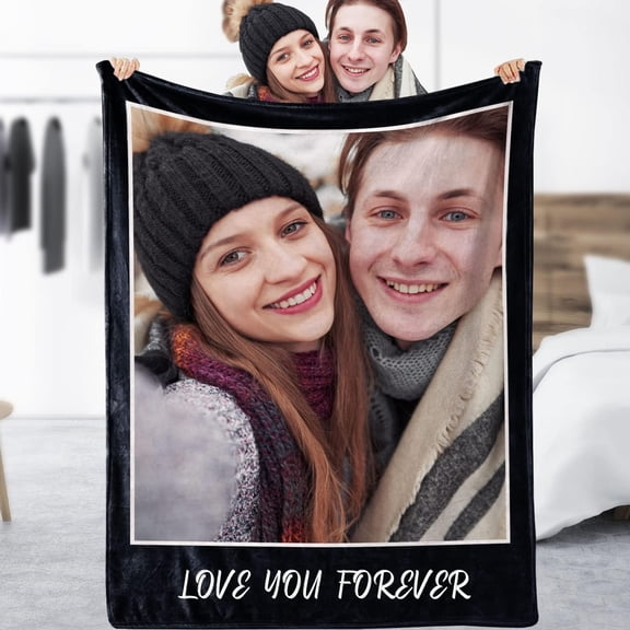 Custom Blanket with Photos-Customized Picture Blanket Flannel Throw Soft Blanket for Adult Kid Best Friend Birthday Gift-BedBlankets-9*Photos-1