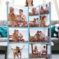 thumbnail image 1 of Custom Blanket with Photos Personalized Picture Collage Blankets Soft Sofa Blanket,Gift for Mother's Day,Family,Friends,Lovers,Dog Blue 35.4"X27.6", 1 of 6