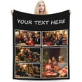 thumbnail image 1 of Custom Blanket with Photos Text Personalized Flannel Throw Blankets Customized Bedding Throw Blanket Custom Gifts Decor Bedding Style 3 Blankets, 1 of 5
