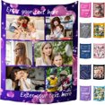 thumbnail image 1 of Custom Blanket with Picture Personalized Blankets and Throws Customized Flannel Blankets for Kids Baby Adult Birthdays, 1 of 6