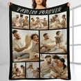 thumbnail image 1 of Custom Blankets Customized Use Your Child, Sister, Family Photo Text Collage Throws Blanket Personalized Bedding Blanket Home Decor, A Great Gift for Your Family, 40" x 60" Blankets, 1 of 5
