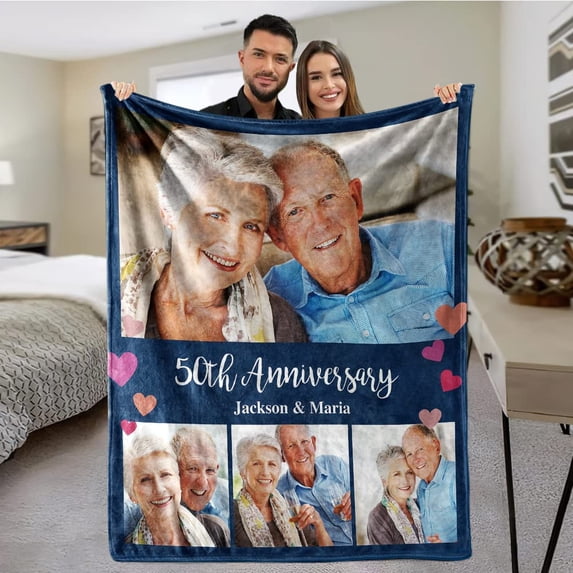 Custom Blankets with Photos Personalized Couples Gifts Customized Picture Blanket I Love You Gifts Birthday Gift for Wife Husband Girlfriend Boyfriend Blankets