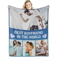 thumbnail image 1 of Custom Blankets with Photos Personalized Picture Blankets Using My Own Photos Custom Blanket Gifts for Boyfriend/Girlfriend/Wife/Husband, Birthday Valentines, 1 of 6