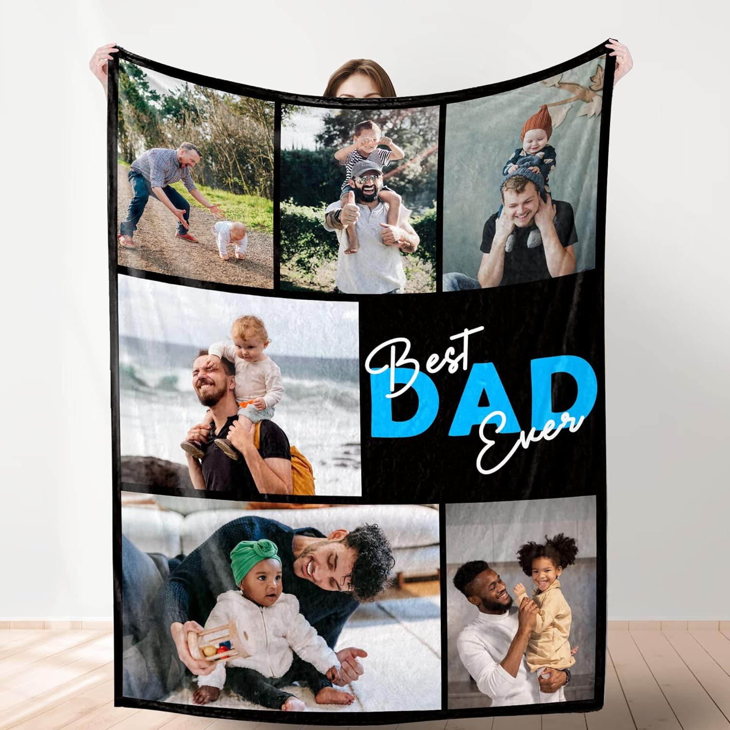 Custom Blankets with Photos, Personalized Picture Throw Blanket, Music