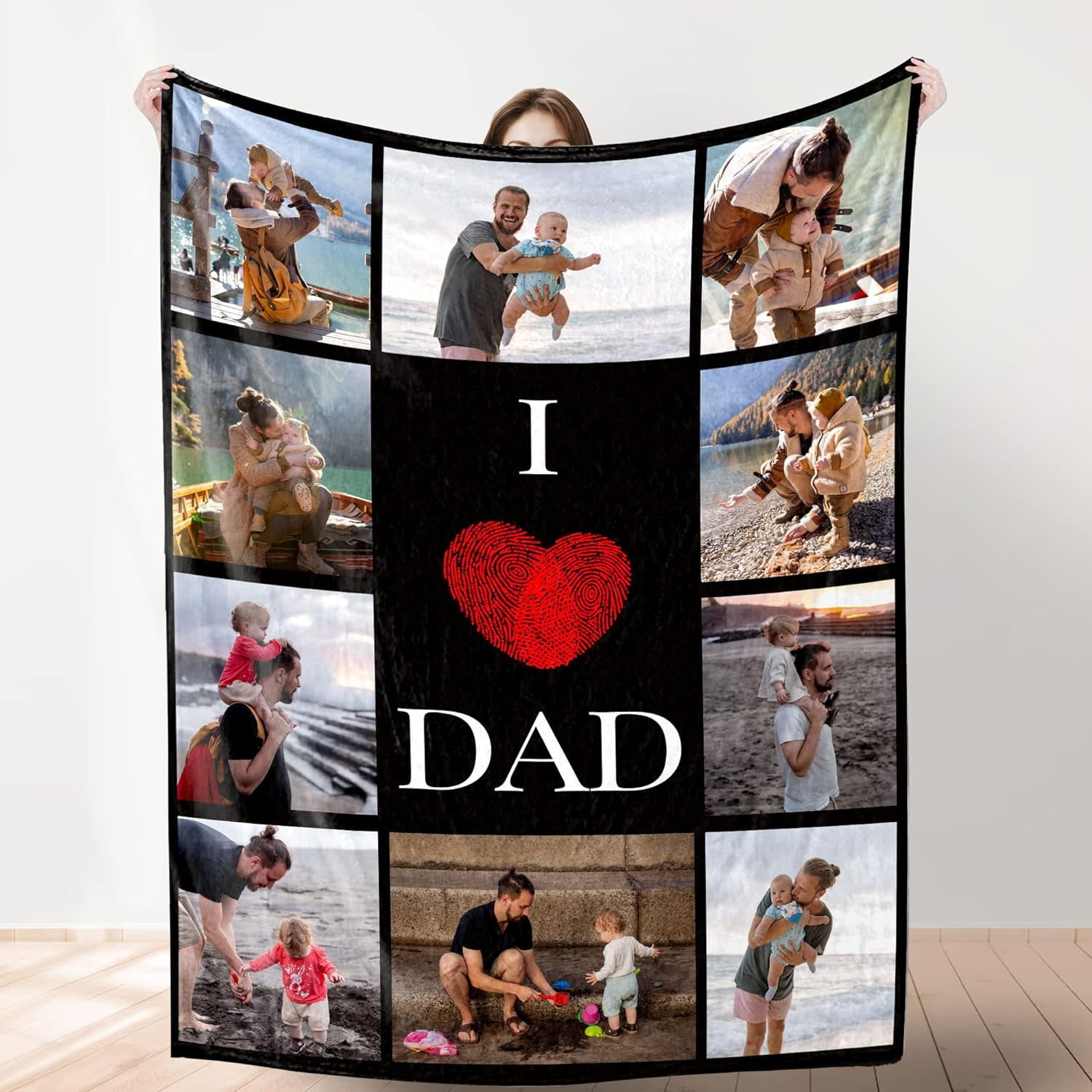 Custom Blankets with Photos, Personalized Picture Throw Blanket, Music