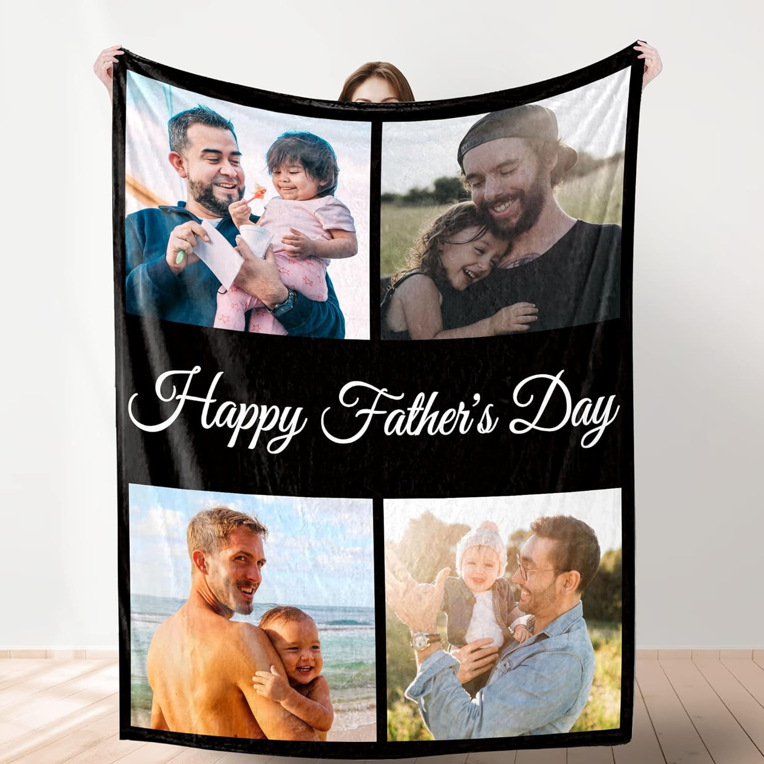 Custom Blankets with Photos, Personalized Picture Throw Blanket, Music