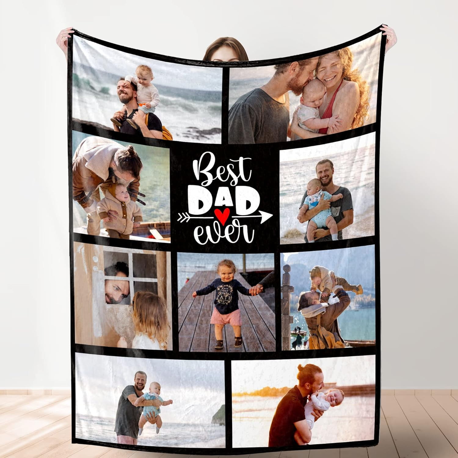 Custom Blankets with Photos, Personalized Picture Throw Blanket, Music