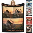 thumbnail image 1 of Custom Blankets with Photos Text Picture Blanket Personalized for Kids Adults Customized Blanket Gift for Christmas Birthday Valentines Mothers Fathers Day (6 Photos), 1 of 6