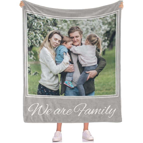Custom Blankets with Photos Personalized Happy Anniversary Blanket Valentines Day for Her Him Boyfriend Girlfriend Husband Wife