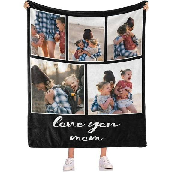 Custom Blankets with Photos Personalized Happy Anniversary Blanket Valentines Day for Her Him Boyfriend Girlfriend Husband Wife