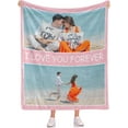 thumbnail image 1 of Custom Blankets with Photos Personalized Happy Anniversary Blanket Valentines Day for Her Him Boyfriend Girlfriend Husband Wife, 1 of 6