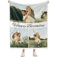 thumbnail image 1 of Custom Blankets with Photos Personalized Happy Anniversary Blanket Valentines Day for Her Him Boyfriend Girlfriend Husband Wife, 1 of 6