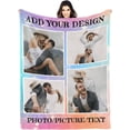 thumbnail image 1 of Custom Blankets with Photos Personalized Picture Blankets Customized Photo Blanket Gifts Birthday Gift for Wife Husband Girlfriend Boyfriend, 1 of 6