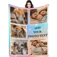 thumbnail image 1 of Custom Blankets with Photos Personalized Picture Blankets Customized Photo Blanket Gifts Birthday Gift for Wife Husband Girlfriend Boyfriend, 1 of 6