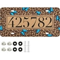 thumbnail image 1 of Custom Blue Butterfly Leopard Cheetah Print License Plate, Personalized Your Text Picture Logo on Car Front Plate Custom Car Tags 6 x 12 Inch, 1 PC, 1 of 7