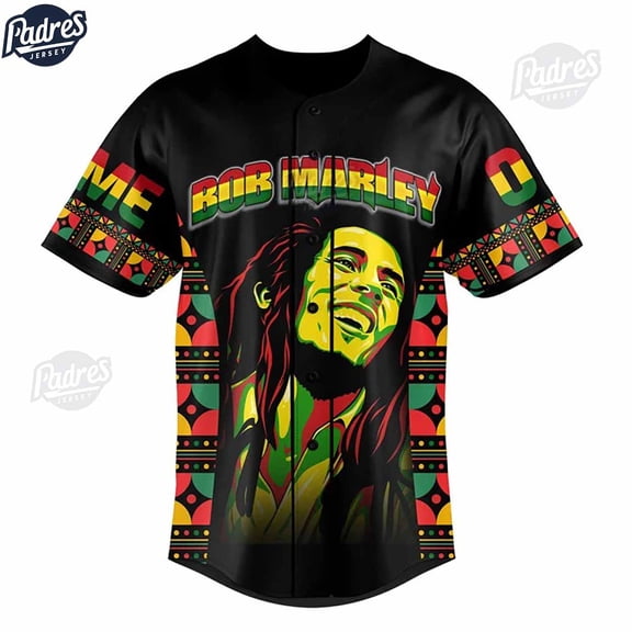 Custom Bob Marley Anti Overeda Freedom Baseball Jersey