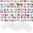 thumbnail image 1 of Custom Body Art Airbrush Nail Stencils - Design Series Set # 12 includes 20 Individual Nail Templates with 18 Designs, 1 of 6