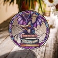 thumbnail image 1 of Custom Book Dragon Stained Glass Suncatcher - Bookish Decor, 1 of 5