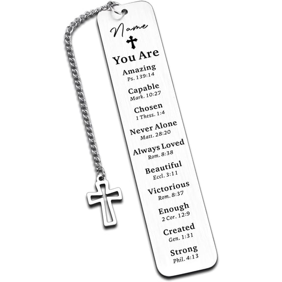 Custom Bookmark Confirmation Gifts for Teens - Baptism Gifts for Girls Boys First Communion Gifts for Girls - Christian Boomark for Women Easter Basket Stuffers