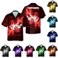 thumbnail image 1 of Custom Bowling Hawaiian Shirt 3D Men Women Personalized Button Down Short Sleeve Team Gifts Lover (Red, XL), 1 of 8