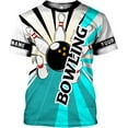 thumbnail image 1 of Custom Bowling Shirts, Personalized Name Bowling Shirts Unisex, Bowling Jerseys for Men & Women, Team Bowling Shirt Gift (Cyan, M), 1 of 10