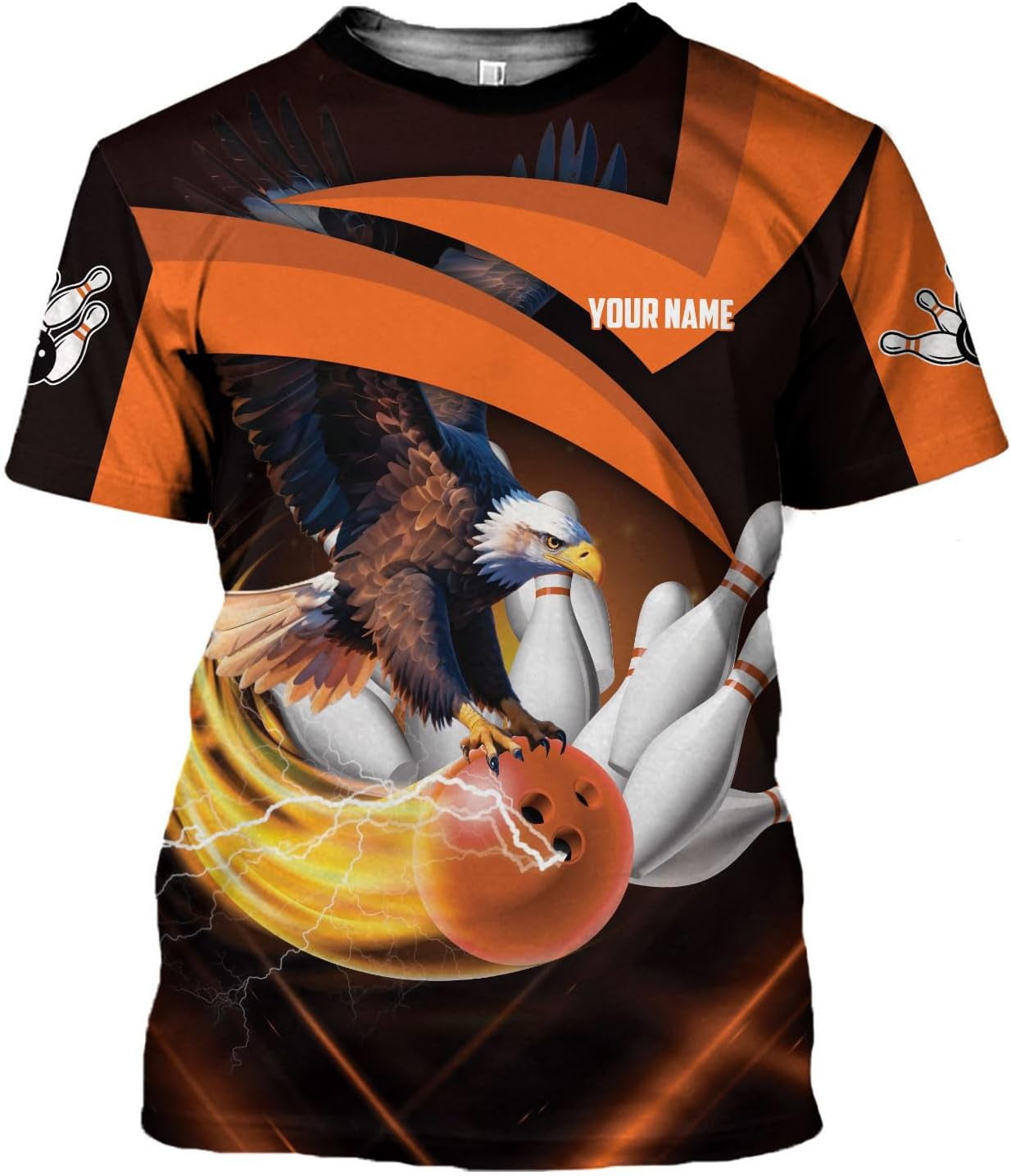 EMBROIDERED SHORT-SLEEVE BOWLING UNISEX SHIRT