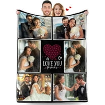 Custom for Boyfriend Girlfriend, Personalized Couple Blanket, Customized Blanket with Photo, Birthday Valentines Gifts for Wife Girlfriends from Husband Boyfriends