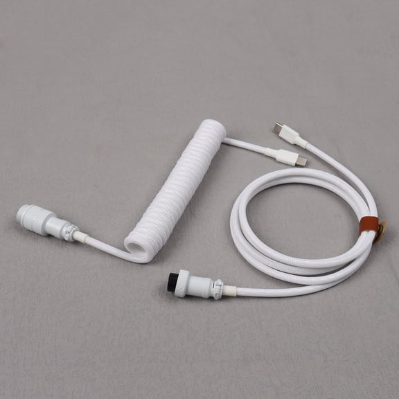 Custom Braided USB Keyboard Cable Mechanical Keyboard Type C to USB C Cable Double Sleeve Coiled