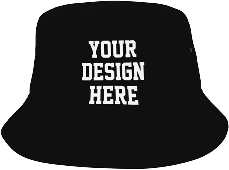 Custom Bucket Hats with You Text Logo Picture Customizable Funny Mens